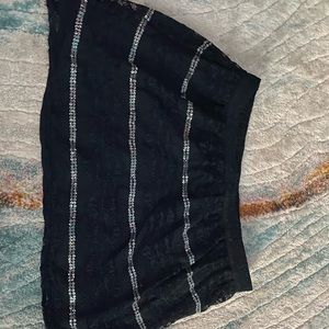 Blue mini skirt with detail